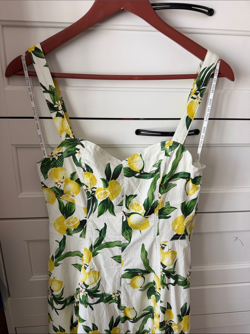 Avce Les Filles White Lemon-Print Midi Dress - Picture 2 of 6